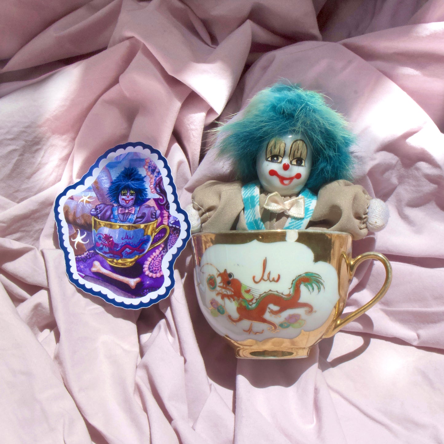 "TEACUP CLOWN" Sticker