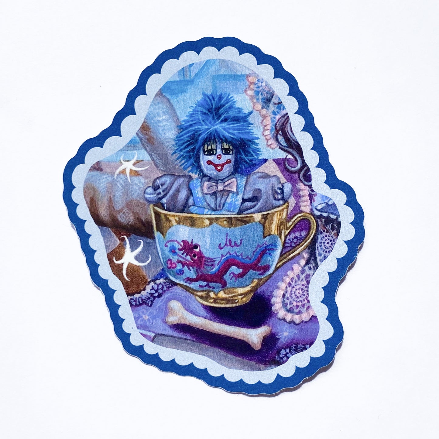 "TEACUP CLOWN" Sticker